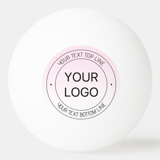 Eenvoudige Logo vervanging & bewerkbare tekst roze Pingpongbal (Voorkant)