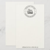 Eenvoudige logo-vervanging en aanpasbare tekst briefpapier (Voorkant / Achterkant)