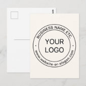 Eenvoudige Logo-vervanging en bewerkbare tekst | G Briefkaart (Voorkant / Achterkant)