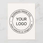 Eenvoudige Logo-vervanging en bewerkbare tekst | G Briefkaart (Voorkant)