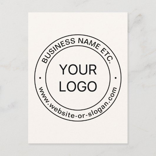 Eenvoudige Logo-vervanging en bewerkbare tekst | G Briefkaart (Voorkant)