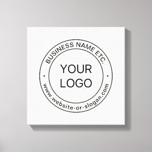 Eenvoudige Logo-vervanging en bewerkbare tekst   G Canvas Afdruk