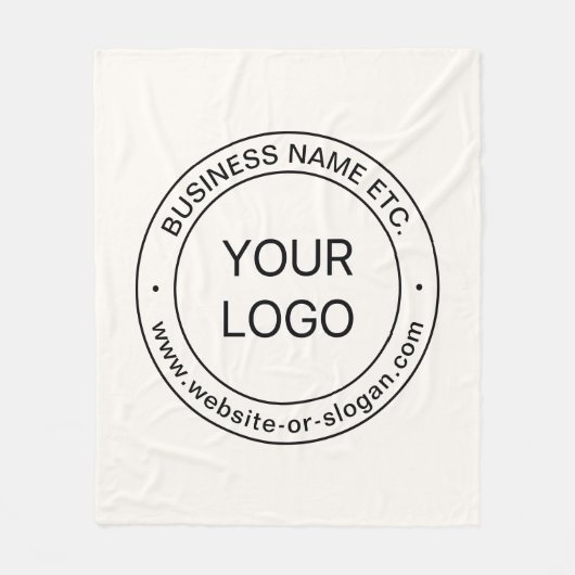 Eenvoudige Logo-vervanging en bewerkbare tekst | G Fleece Deken (Voorkant)