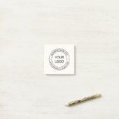 Eenvoudige Logo-vervanging en bewerkbare tekst | G Post-it® Notes (Op bureau)