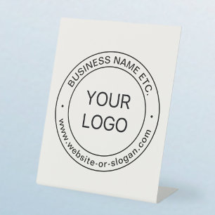 Eenvoudige Logo-vervanging en bewerkbare tekst G Reclamebord Met Voetstuk