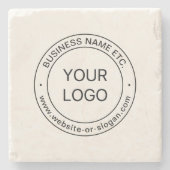 Eenvoudige Logo-vervanging en bewerkbare tekst | G Stenen Onderzetter (Voorkant)