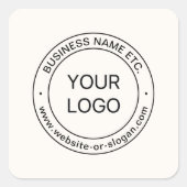 Eenvoudige Logo-vervanging en bewerkbare tekst | G Vierkante Sticker (Voorkant)