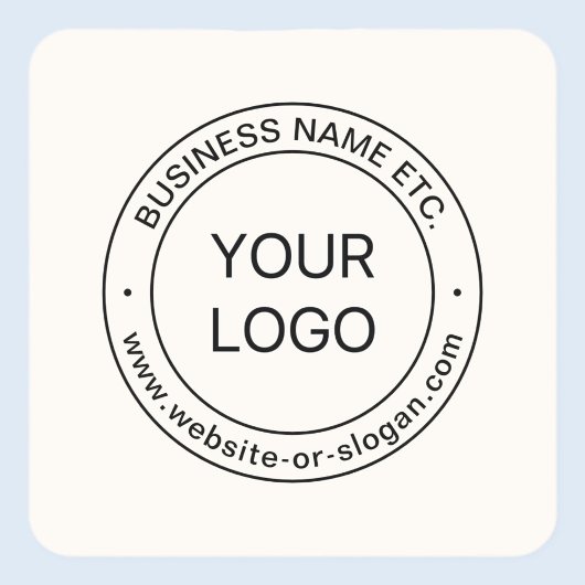 Eenvoudige Logo-vervanging en bewerkbare tekst | G Vierkante Sticker