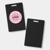 Eenvoudige Logo-vervanging en bewerkbare tekst | R Badge (Voor- en achterkant)