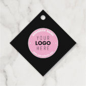 Eenvoudige Logo-vervanging en bewerkbare tekst | R Bedankjes Labels (Voorkant)