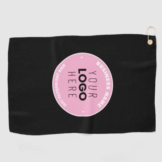 Eenvoudige Logo-vervanging en bewerkbare tekst | R Golfhanddoek (Horizontaal)