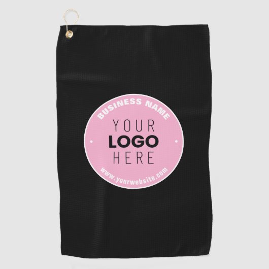 Eenvoudige Logo-vervanging en bewerkbare tekst | R Golfhanddoek (Voorkant)