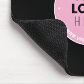 Eenvoudige Logo-vervanging en bewerkbare tekst | R Muismat (Hoek)