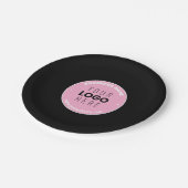 Eenvoudige Logo-vervanging en bewerkbare tekst | R Papieren Bordje (Gekanteld)