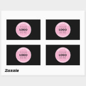 Eenvoudige Logo-vervanging en bewerkbare tekst | R Rechthoekige Sticker (Vel)