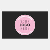 Eenvoudige Logo-vervanging en bewerkbare tekst | R Rechthoekige Sticker (Voorkant)