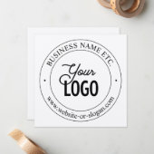 Eenvoudige Logo-vervanging en tekst | Kraft Notitiekaartje (Voorkant / Achterkant in situ)