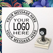Eenvoudige Logo-vervanging en vetgedrukte  tekst Rubberstempel
