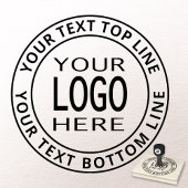 Eenvoudige Logo-vervanging en vetgedrukte  tekst Rubberstempel