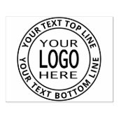 Eenvoudige Logo-vervanging en vetgedrukte  tekst Rubberstempel (Afrduk)