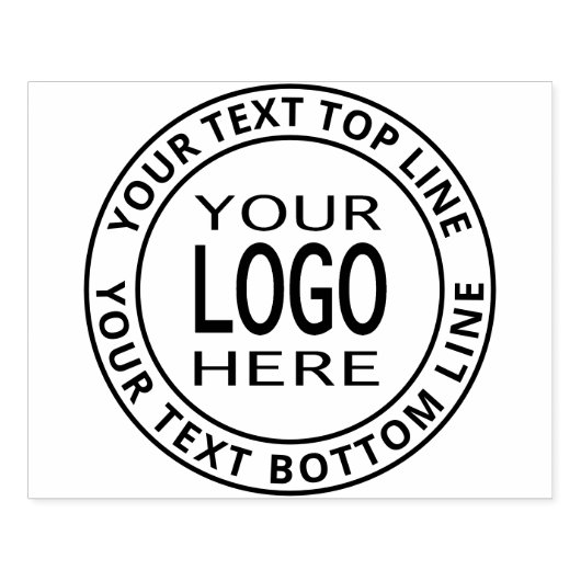 Eenvoudige Logo-vervanging en vetgedrukte  tekst Rubberstempel (Afrduk)