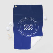 Eenvoudige Logo vervanging & tekst | Donkerblauw v Golfhanddoek (Insitu)