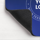 Eenvoudige Logo vervanging & tekst | Donkerblauw v Muismat (Hoek)