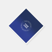 Eenvoudige Logo vervanging & tekst | Donkerblauw v Servet (Hoek)