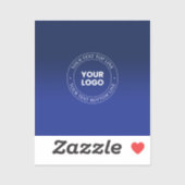 Eenvoudige Logo vervanging & tekst | Donkerblauw v Sticker (Vel)