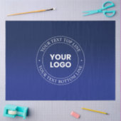 Eenvoudige Logo vervanging & tekst | Donkerblauw v Tissuepapier (Craft)