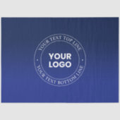 Eenvoudige Logo vervanging & tekst | Donkerblauw v Tissuepapier (Voorkant)