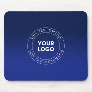 Eenvoudige logo-vervanging & tekst Donkerblauwe Muismat