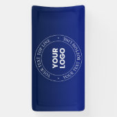 Eenvoudige logo-vervanging & tekst | Donkerblauwe  Spandoek (Verticaal)