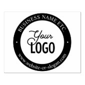 Eenvoudige Logo vervanging &  tekst rubber Rubberstempel (Afrduk)