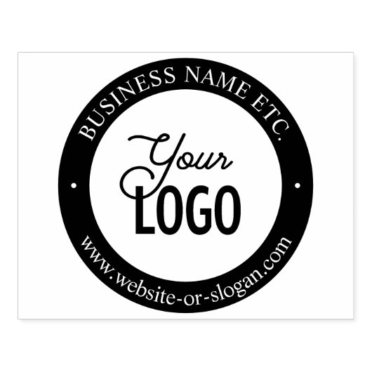 Eenvoudige Logo vervanging &  tekst rubber Rubberstempel (Afrduk)