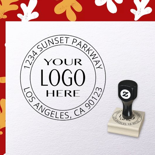 Eenvoudige Logo vervanging &  tekst Rubberstempel