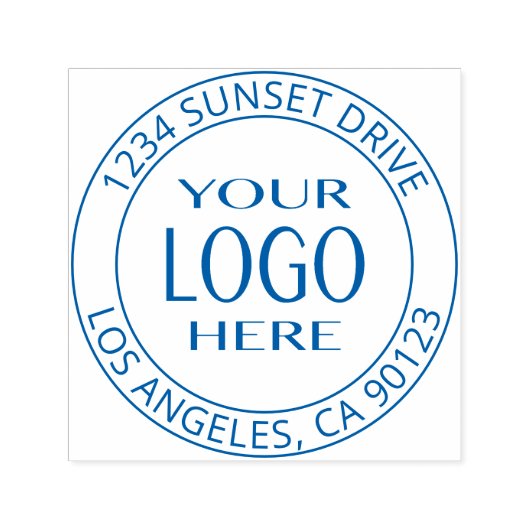 Eenvoudige Logo vervanging &  tekst Zelfinktende Stempel (Design)