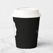 Eenvoudige Logo voor zwart-wit bedrijf Papieren Bekers (Links)