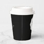 Eenvoudige Logo voor zwart-wit bedrijf Papieren Bekers (Rechts)