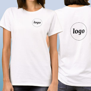 Eenvoudige Logo Wapenschild en Achter Promotionele T-shirt