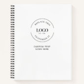 Eenvoudige Logo website Tekst QR CODE Website Notitieboek (Voorkant)