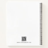 Eenvoudige Logo website Tekst QR CODE Website Notitieboek (Achterkant)