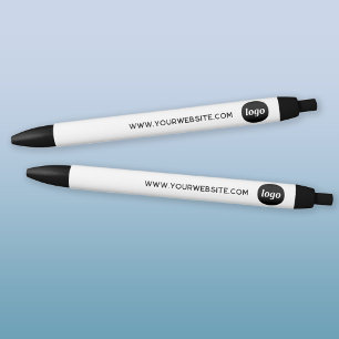 Eenvoudige Logo Website Zakelijke Promotie Zwarte Inkt Pen