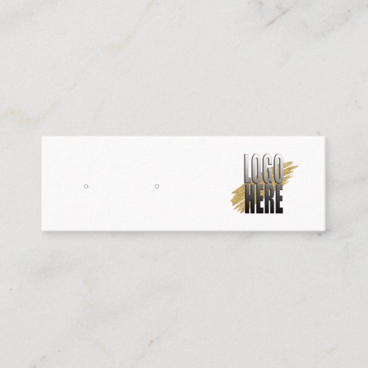 Eenvoudige Logo White Earning Display met QR-code Mini Visitekaartje (Voorkant)