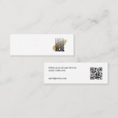 Eenvoudige Logo White Earning Display met QR-code Mini Visitekaartje (Voorkant / Achterkant)