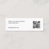 Eenvoudige Logo White Earning Display met QR-code Mini Visitekaartje (Achterkant)