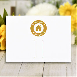 Eenvoudige Logo White Hair Clip Barrette-schermkaa Visitekaartje