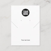 Eenvoudige Logo-whitetekaart met oormerken Visitekaartje (Voorkant)