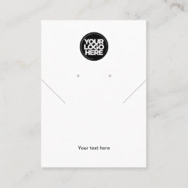 Eenvoudige Logo-whitetekaart met oormerken Visitekaartje