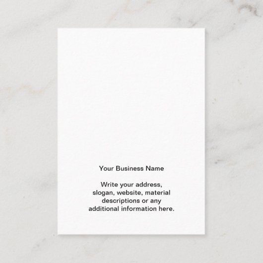 Eenvoudige Logo-whitetekaart met oormerken Visitekaartje (Achterkant)